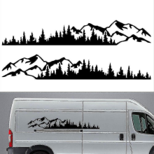 2pcs Car Sticker Mountain Forest Vinyl Car Sticker Truck Window Bumper Car Door Sticker Kayak Decorative Vinyl Body Sticker_Special Gift