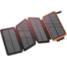 Solarladegerät 20000 mAh, tragbare Outdoor-Powerbank mit 4 Solarzellen – Besonderes Geschenk