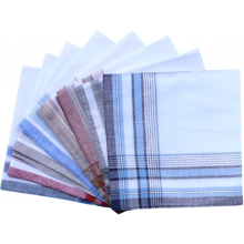 Lot assorti de mouchoirs en coton blanc à bordure pour homme - Cadeau spécial