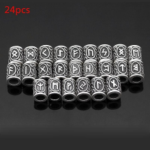 24 stuks Viking Rune baarden van paracord met West Coast-motief voor het maken van sieraden - een speciaal cadeau