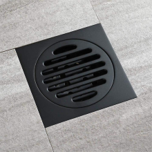 Black Brass Floor Drain 10 Cm X 10 Cm Floor Drain Shower Toilet Bathroom_Special Gift