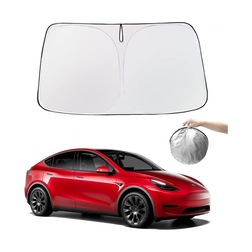 Tesla Model Y Model 3 Windshield Sunshade Folding Sun Visor Protector Sun Shade Cover 2023 Upgrade_special Gift 6902344722980