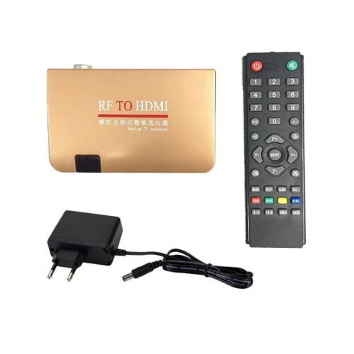 Convertitore da RF a HDMI compatibile, decoder TV analogico, decoder digitale, telecomando, spina europea, regalo speciale
