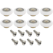 Lot de 8 roulettes de rechange pour porte de douche coulissante en verre - Cadeau idéal
