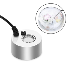 24v Metal Ultrasonic Mist Maker Fogger For Pond, Aquarium, Garden, Halloween Eu Plug (silver)_Special Gift