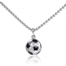 Collier pendentif footballeur, acier inoxydable, unisexe, pour garçon, fille, sportif, homme, femme - Cadeau spécial