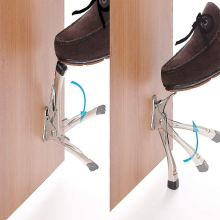 Door Stopper, 2 Packs Kickdown Door Stop With One Touch Adjustable Height And_Special Gift