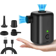 Elektrische opblaaspomp 4000mAh, oplaadbare luchtpomp voor luchtmatrassen, draagbare luchtpomp met 4 luchtjets (bejoey)_Speciaal cadeau