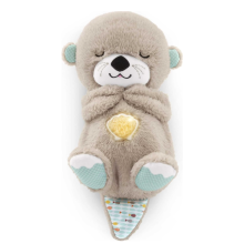 Soothe Snuggle Otter Baby Plush Toy Máquina de sonido portátil con música, luces y movimiento de respiración - Chupete para dormir para