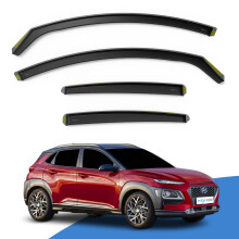 HYUNDAI KONA MK1 20172023 5 Door SUV Wind Deflectors 4pc Edgevisors Tinted