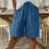 Womens Bermuda Shorts Knee Length Drawstring Elastic-blue L 6