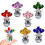 Handmade Crystal Rose Flower Figurine with-Deep Blue 2