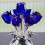 Handmade Crystal Rose Flower Figurine with-Deep Blue 6