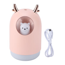 Mini umidificatore a nebbia fredda alimentato tramite USB, ultra silenzioso, spegnimento automatico, luce notturna, design decorativo, facile da