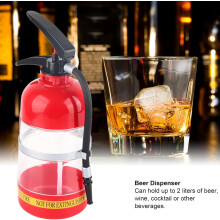 Beer Dispenser, Unique Fire Extinguisher Shaped Liquor Dispenser 1.5L Large Capacity Portable Beer Keg Dispenser Tabletop Beer Tower for Beer Drink W