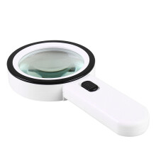 Lupa de lectura, aumento de 30x con 12 luces LED - Lupa de lectura con luz para personas mayores - para leer, monedas, sellos, mapas_Regalo especial