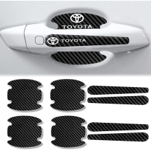 8pcs Car Door Handle Sticker Carbon Fiber compatible Anti-scratches Protective Handle Cup Protector Films_Special Gift