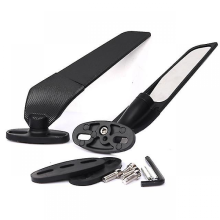 Motorfietsspiegels met windscherm, verstelbare en draaibare zijspiegel, compatibel met Yamaha YZF R1 R6 R25 R3 R125 R15 FZ6R R6S. Accessoires_Speciaa