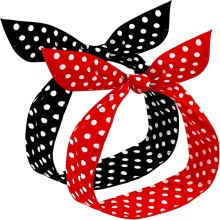 Pack Of 2 Red Polka Dot Headbands For Girls And Women Retro Bandana Headband 50s Wired Headband Vintage Printed Christmas Headband_Special Gift