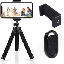 Handy-Stativ, kompatibles, tragbares und flexibles Handy-Stativ mit drahtloser Fernbedienung und Handyhalterung – Besonderes Geschenk