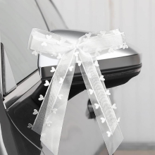 Fesaizwi 50pcs Car Loops Wedding - Wei With Hearts Loops Wedding Car - Wedding Christmas Bows Wedding Decoration - Handmade Satin Ribbon -subaoe_Spec