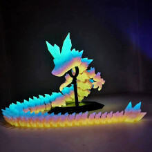 Mysterieus drakenei - 3D-geprinte, beweegbare draak, kristallen draak, friemelspeeltje, uniek kerstcadeau, mysterieus speeltje, prachtige kleuren_spe