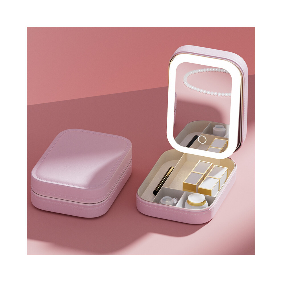 Cosmetics Lipstick Storage Box Jewelry Box With Mirror, Makeup Storage Box Travel Box, Jewelry Box Storage Box_Special Gift