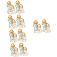 10 stuks decoratieve beeldjes van Jezus, tafelbeeldjes van Jezus, paaskerststal, mini-kerststal, religieuze Jezus-beeldjes, kleine babyfiguurtjes, ke