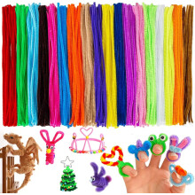 1000 stuks pijpenragers, voordeelverpakking van 10 stuks in diverse kleuren, chenille ragers voor Moederdag, knutseldecoratie (30 cm lang) - Speciaal
