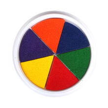 Vingerverfkussen voor kinderen, sterk gepigmenteerde inkt in heldere regenboogkleuren, afwasbaar, niet-giftig, geschikt voor stempelen, scrapbooking,