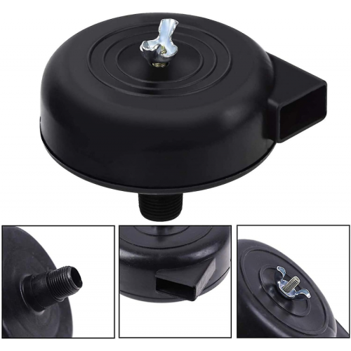 2 Pcs Compressor Filter, 16mm 3/8pt Male Thread Silent Compressor compatible Air Compressor (black)_Special Gift 1