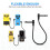 18-Pack 6-Tums Gitarrpatchkabel, Instrumentgitarrpedalkabel Rätvinklad Platt Patchkabel 6