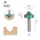 Multifunctioneel hardfreesbit met 8 mm schacht en dubbel-25 mm 7