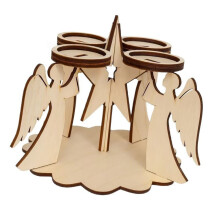 Wooden Angel Wreath Candle Holders Advent Candle Rings Angel
