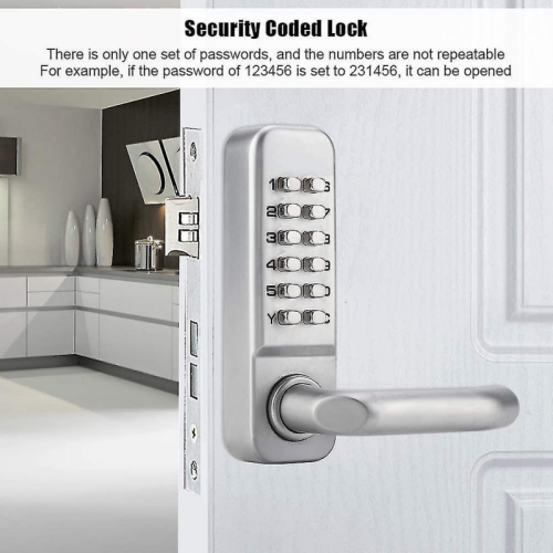 Waterproof Mechanical Code Lock, 1-11 Digit Code Combination Security Password Coded Lock Keyless Mechanical Combination Door Lock For Wooden Office 1