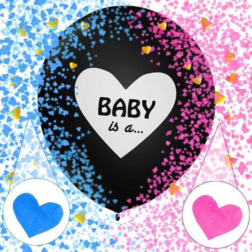 Μπαλόνια κομφετί για baby shower, διακοσμήσεις αποκάλυψης φύλου με εύκολη 1