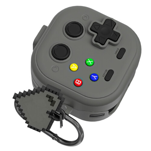 Innovative Retro Gamepad Shape Design Earphone Case With-Gray B