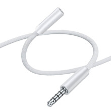 3.5mm Male To 3.5mm Female Sound Adapter Cable For-White