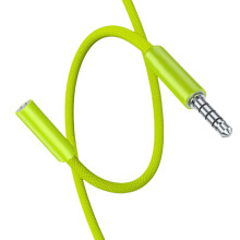 Reis 3,5 mm man-vrouw hoofdtelefoonadapterkabel voor-groen gras