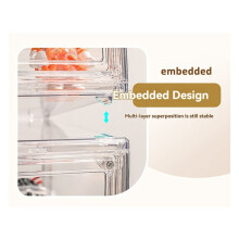 5X Clear Acrylic Display Case 3 Tier Display Shelf, Stackable Protection Showcase with Magnetic Door for Action Figures
