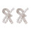 Clip d'oreille en perles métalliques élégantes, breloques-Argent 1