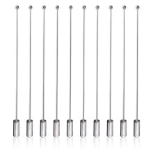 10 Épingles à Chapeau pour la Fabrication de Bijoux, Longues Broches en Argent avec Bouchon, Accessoires D'Artisanat pour Boutonnière à Revers Fin