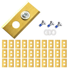 30PCS Lawn Mower Stainless Steel Replacement Blades 2-Hole Design Mower Blade for Luba Robot Lawn Mowers A