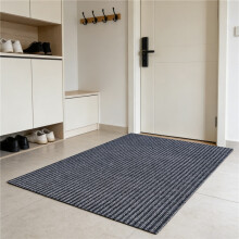 (Gray, 3*4.9ft-90*150cm) 1pc Striped Anti-slip Door Mat, Durable Outdoor Entrance Doormat, Easy-to-clean Cuttable Design, Striped