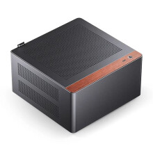 Jonsbo NV10 -ITX-PC-Gehäuse, 1U FLEX-Netzteilunterstützung, 4,5 L Fassungsvermögen, Kompaktes und Elegantes Design, Schwarz