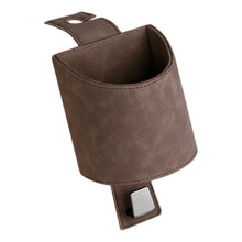 Faux Suete Automotive Organizer mit Getränkehalter und-Braun