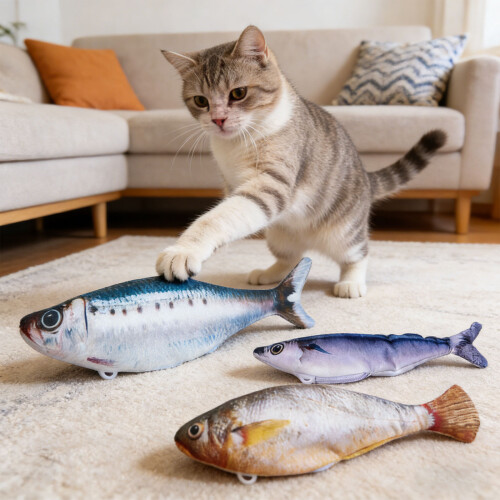 Interactief Flopping Fish Cats Toy 3 Motion-modellen Catmint 2