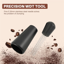 51mm Espresso Accessories Kit, Coffee Distributor and Tamper Leveler, WDT Tool and Dosing Funnel Set