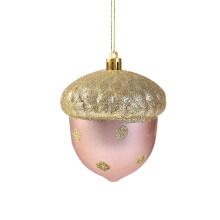 2pcs Christmas Ornament Balls - Pink Plastic Hanging