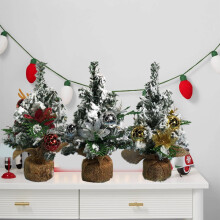 Mini Gold Christmas Tree for Desktop Home Decor